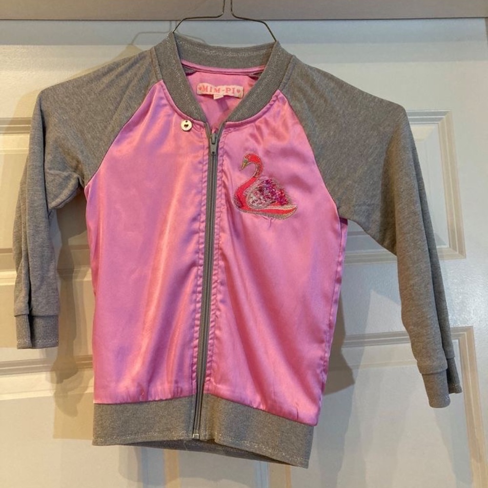 Girls Satin Bomber Jacket